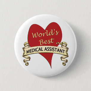 Beste medische assistent ter wereld ronde button 5,7 cm