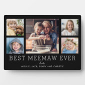 Beste Meemaw Ooit 5-Foto Collage Keepsake Custom Fotoplaat (voorkant)