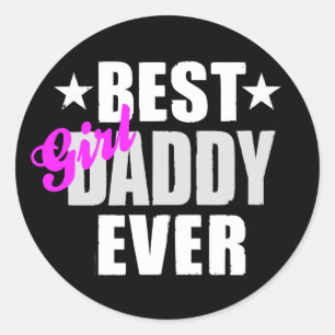 Beste meisjesvader ooit ronde sticker