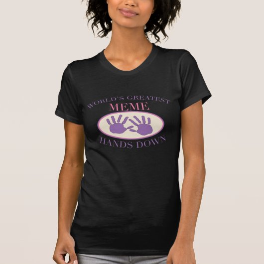 Beste Meme T-shirt Hands Down (Voorkant)