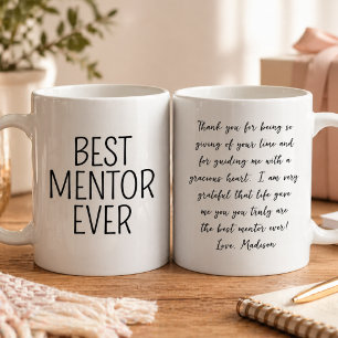 Beste mentor ooit dankbaar hart gepersonaliseerde  mok