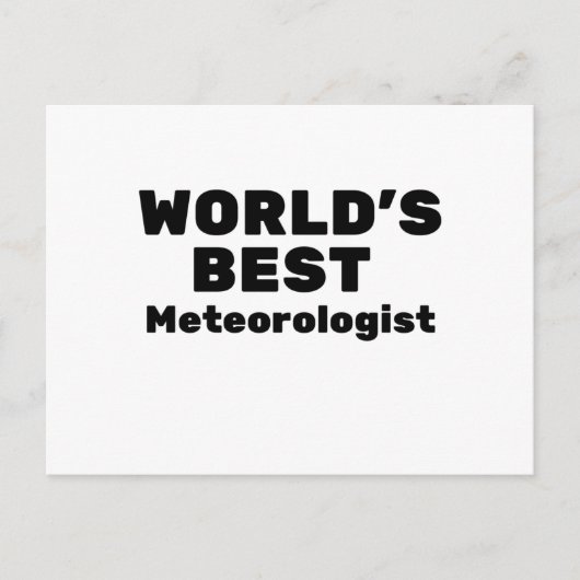 Beste meteoroloog ter wereld briefkaart (Voorkant)