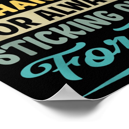 Beste middelvinger, Bedankt om altijd uit te steke Poster (Hoek)