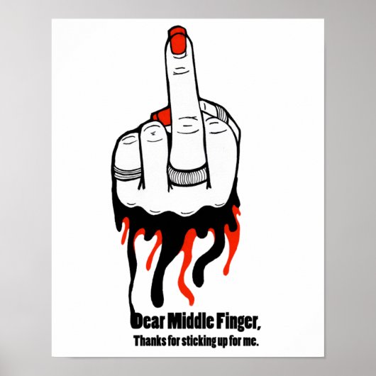 Beste Midden Vinger Poster (Voorkant)