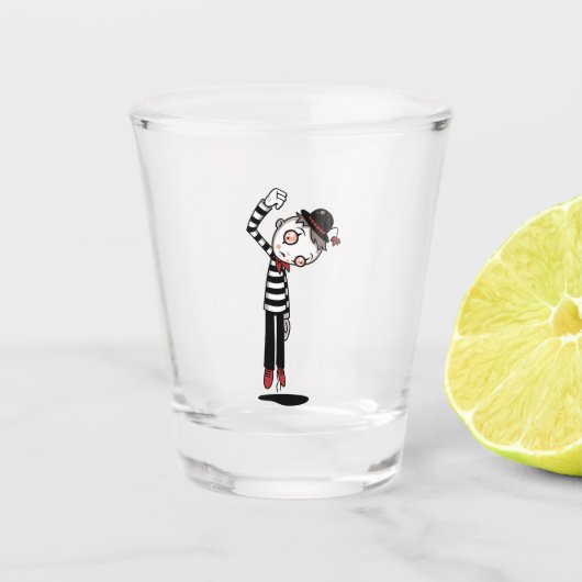 Beste Mime ooit Shot Glas (Voorkant)