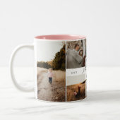 Beste Mimi Ever | Elegant Script 8 Photo Collage Tweekleurige Koffiemok (Links)