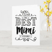 Beste Mimi ter wereld verjaardag Kaart (Gele Bloem)