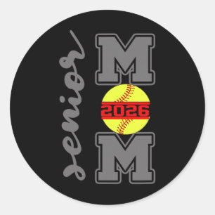 Beste moeder 2026 Softbal Atleet Trotse ouder Afst Ronde Sticker