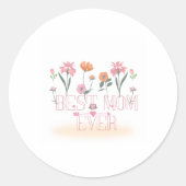 beste moeder 4 ooit ronde sticker (Voorkant)