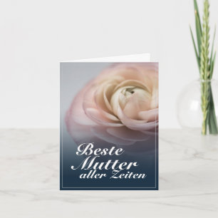 Beste moeder aller tijden met grote roze roos kaart