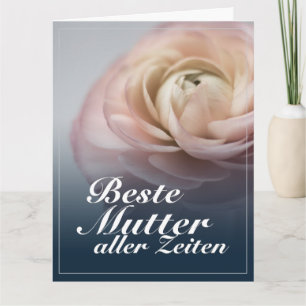 Beste moeder aller tijden met grote roze roos kaart