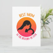 Beste moeder aller tijden T-shirt Kaart (Staand voorkant)