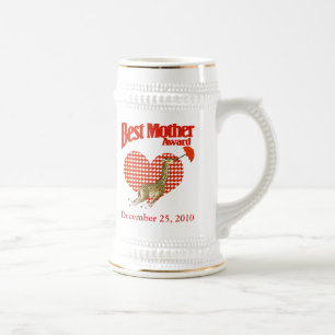 Beste Moeder Award Giraffe Stein met harten Bierpul