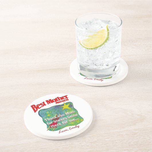 Beste Moeder Award Onderzetters (Zijkant)