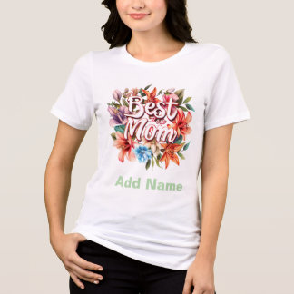 Beste Moeder Bloemengeschenk - Op Maat Gemaakt Moe Tri-Blend Shirt