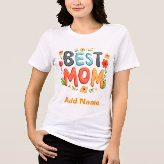 BESTE MOEDER Bloemrijke waterverf | Moederdag cade Tri-Blend Shirt