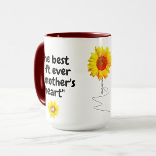 Beste Moeder Cadeau (Quote, monogram & naam) Zonne Mok