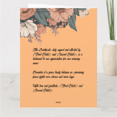 Beste Moeder Certificaat op Moederdag Kaart (Achterkant)