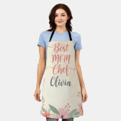Beste Moeder Chef Bloemig Schort (Gedragen)