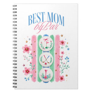 Beste moeder door Par Whimsical Preppy Golf Thema Notitieboek