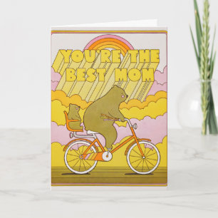 Beste Moeder Fietst Beren Letterpress Kaart