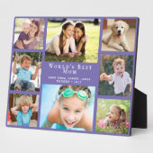 Beste Moeder Fotocollage Paarse Fotoplaat (Zijkant)