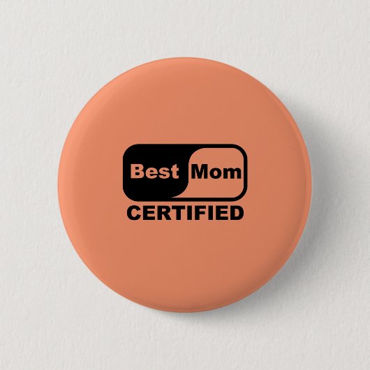 beste moeder gecertificeerd ronde button 5,7 cm (Voorkant)