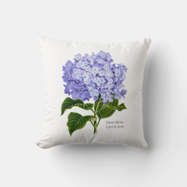 Beste moeder Grappige Hortensia Botanische Bloemen Kussen (Voorkant)