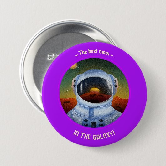 Beste moeder in de Galaxy Button - Moederdag (Voorkant /achterkant)