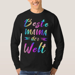 Beste moeder in het Duits voor Moederdag kleurrijk T-shirt
