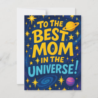 Beste moeder in het universum - Cosmic Moederdag Briefkaart