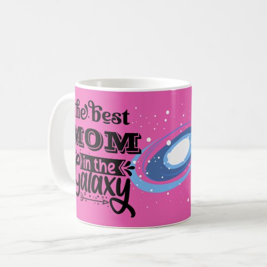 Beste Moeder in wereld galaxy trofee grootste Moed Koffiemok (Voorkant links)