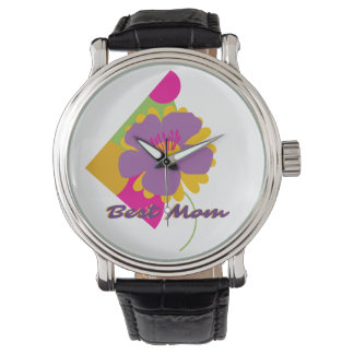 Beste Moeder Kleurrijk Trenddesign Horloge