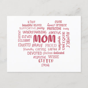 Beste moeder kwaliteiten en moeder eigenschappen I Briefkaart