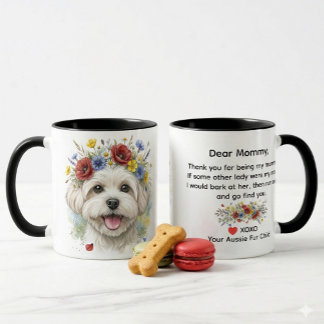 Beste Moeder Maltezer Hond Waterverf Krans van Wi Mok