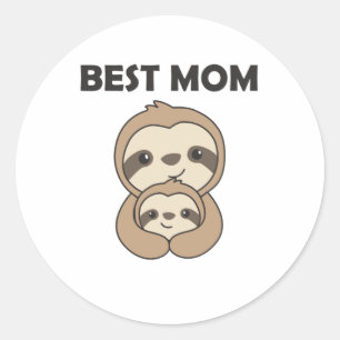 Beste moeder met moeder Moederdag Ronde Sticker