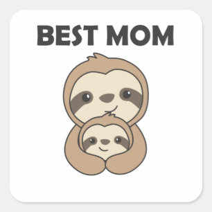Beste moeder met moeder Moederdag Vierkante Sticker