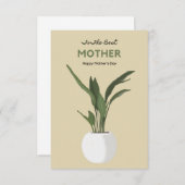 Beste Moeder Moederdag Dank je kaart (Voorkant / Achterkant)