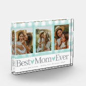 Beste moeder ooit 3 Foto Moederdag Gingham Hearts (Links)