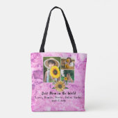 Beste moeder ooit 3 Fotoroze collage Amethyst Draagtas (Achterkant)