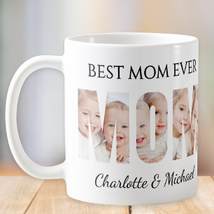 Beste Moeder Ooit 3 Foto's Uitknipbare Letters Koffiemok