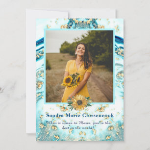 Beste moeder ooit 4 Foto Collage Blue Marble Anno Aankondiging