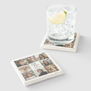 Beste moeder ooit 8 foto collage Sierkussen Stenen Onderzetter