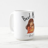 Beste moeder ooit aangepaste familie Moederdag Koffiemok (Voorkant links)