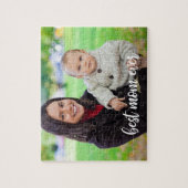 Beste Moeder ooit Aangepaste Foto Modern Wit Scrip Legpuzzel (Verticaal)
