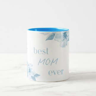 Beste Moeder Ooit Blauwe Bloemige Mok