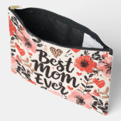 Beste moeder ooit bloem grote accessoire zakje etui (Open)