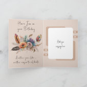 Beste moeder ooit bloemen verjaardag kaart (Binnen)