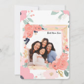 Beste moeder ooit bloemenfoto Lijst Moederdag Kaart (Voorkant)