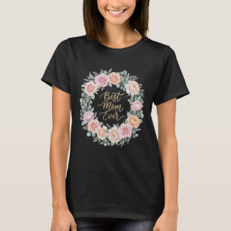 Beste Moeder Ooit Bloemenschildering T-Shirt | Moe